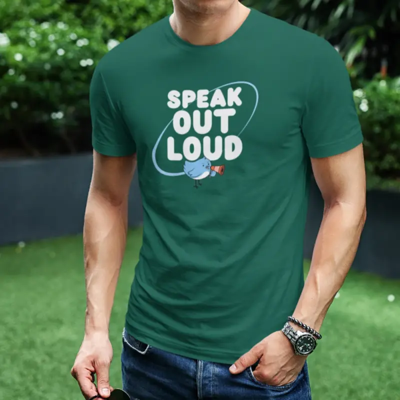 Speak Out Bot Green T-Shirt