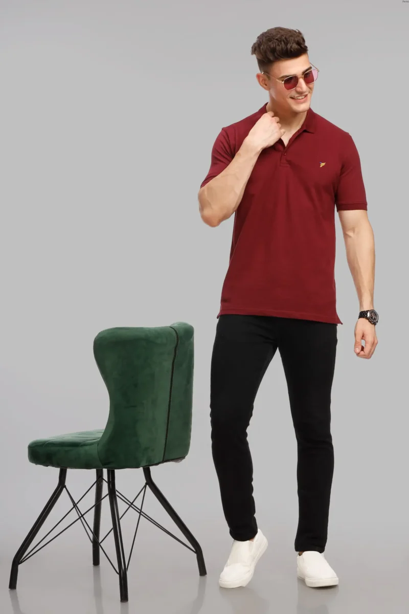 Mystic Maroon Polo T-Shirt