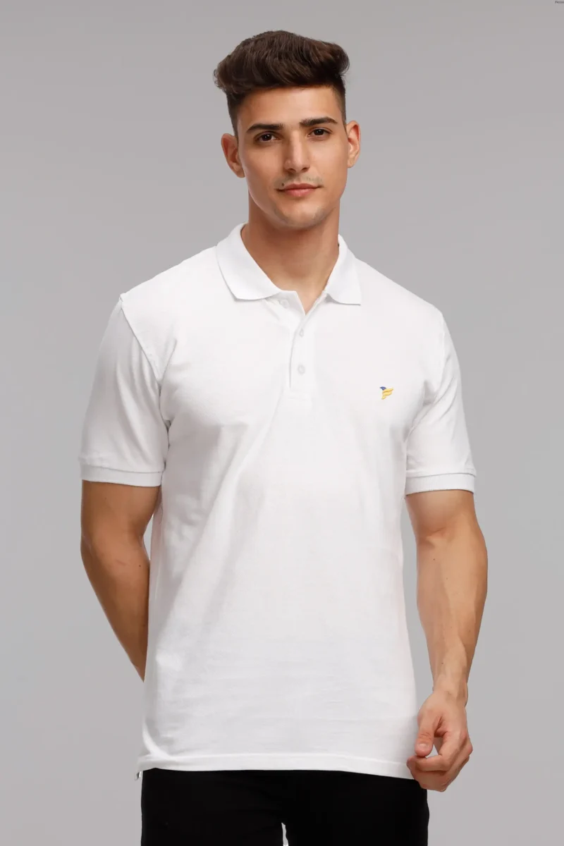 Fenso White polo T-Shirt