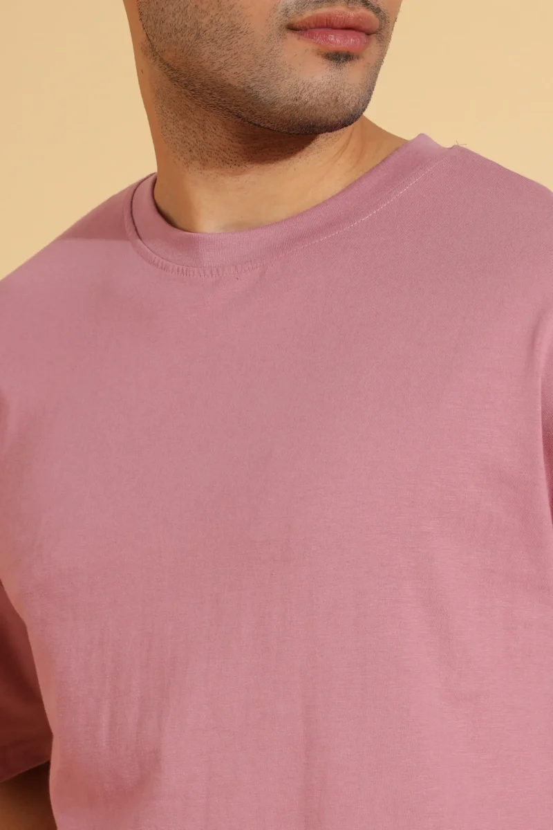 Coral Peach Oversized T-shirt for Men - Image 6