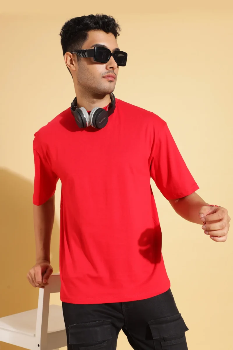 Red Oversized T-shirt for Men