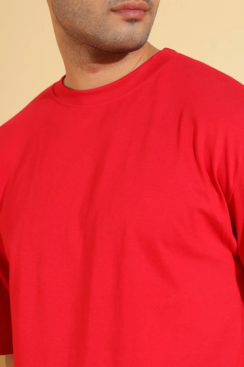 Red Oversized T-shirt for Men - Image 5