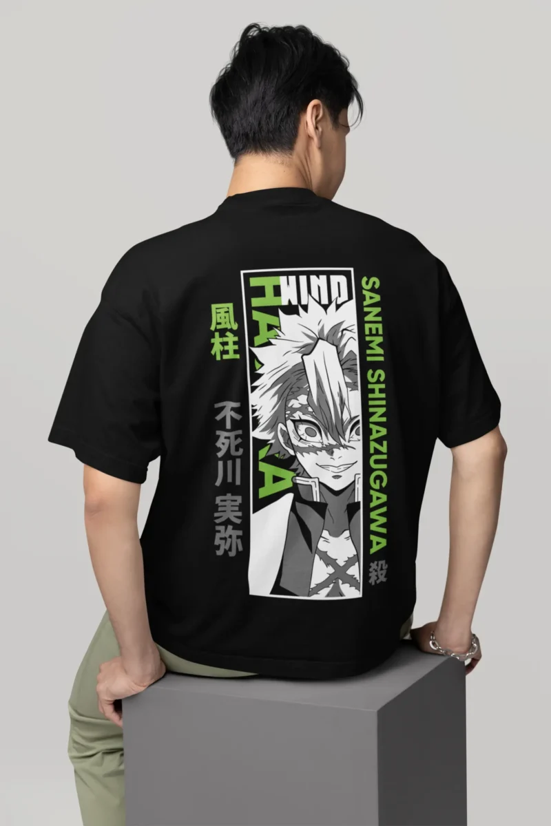 Anime Sanemi Oversized T-shirt for Men