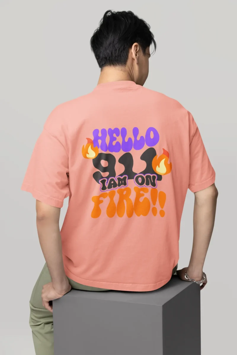 Hello 911 Oversized T-shirt for Men