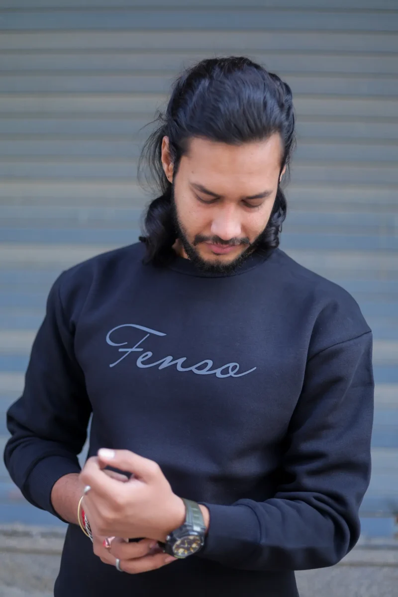 Fenso Black Sweatshirts