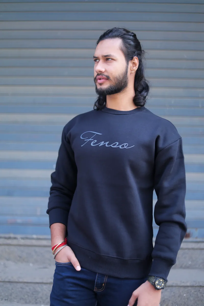 Fenso Black Sweatshirts - Image 2