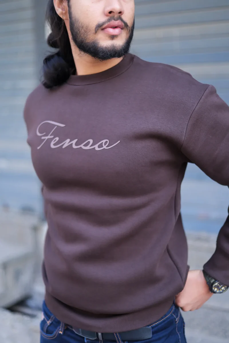 Fenso Brown Sweatshirts - Image 2