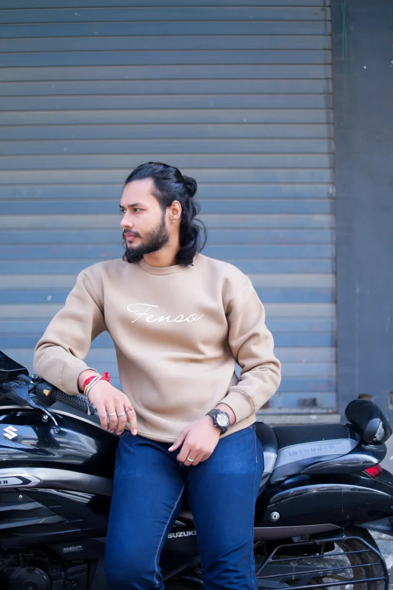 Fenso Beige Sweatshirts - Image 2